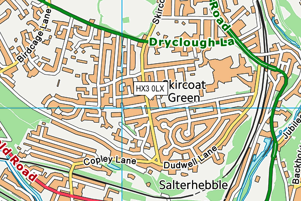 HX3 0LX map - OS VectorMap District (Ordnance Survey)