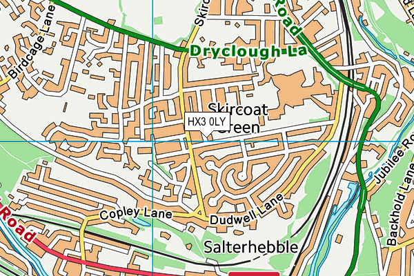 HX3 0LY map - OS VectorMap District (Ordnance Survey)