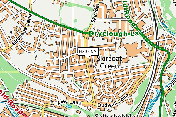 HX3 0NA map - OS VectorMap District (Ordnance Survey)