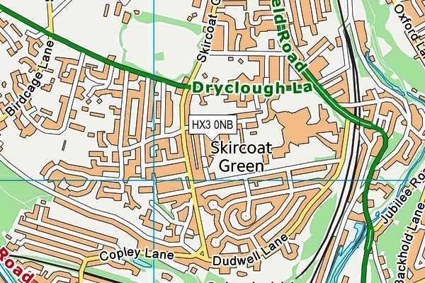 HX3 0NB map - OS VectorMap District (Ordnance Survey)