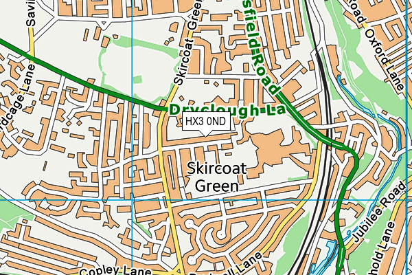 HX3 0ND map - OS VectorMap District (Ordnance Survey)