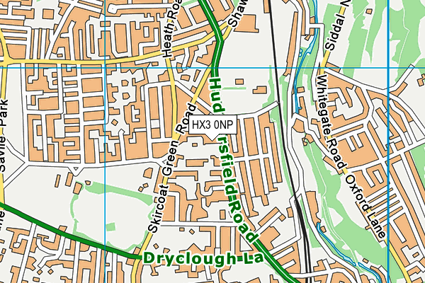 HX3 0NP map - OS VectorMap District (Ordnance Survey)