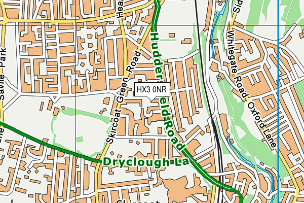 HX3 0NR map - OS VectorMap District (Ordnance Survey)