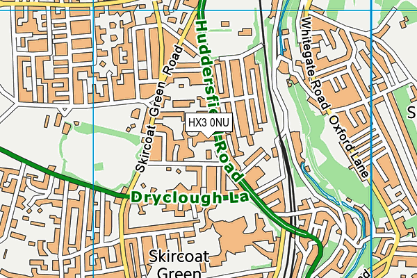 HX3 0NU map - OS VectorMap District (Ordnance Survey)