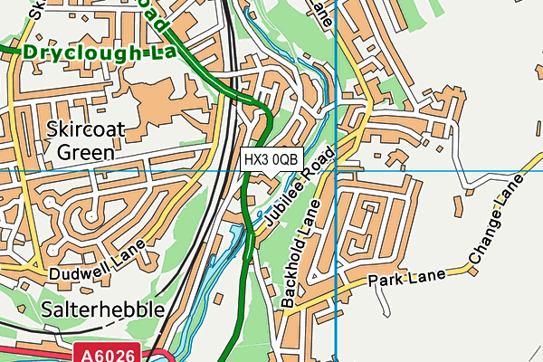 HX3 0QB map - OS VectorMap District (Ordnance Survey)