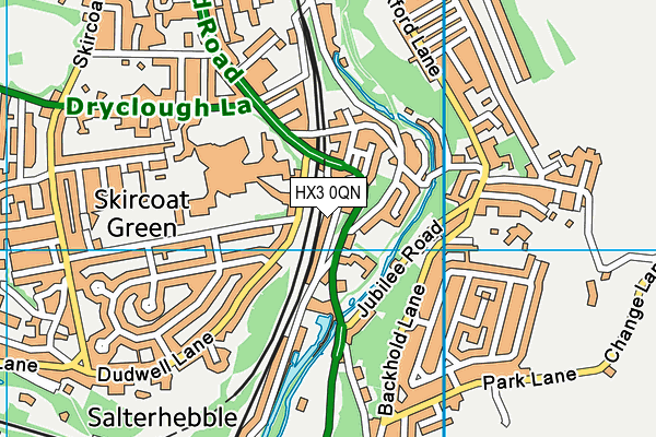 HX3 0QN map - OS VectorMap District (Ordnance Survey)