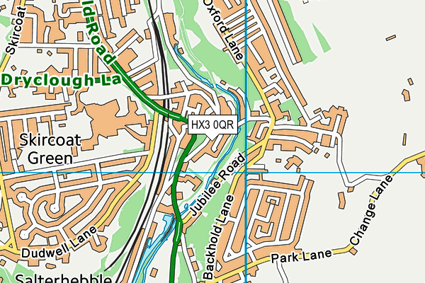 HX3 0QR map - OS VectorMap District (Ordnance Survey)