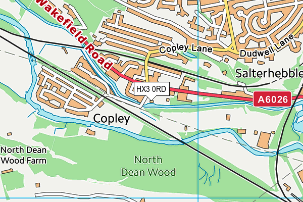 HX3 0RD map - OS VectorMap District (Ordnance Survey)