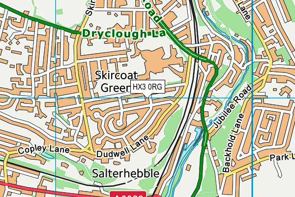 HX3 0RG map - OS VectorMap District (Ordnance Survey)