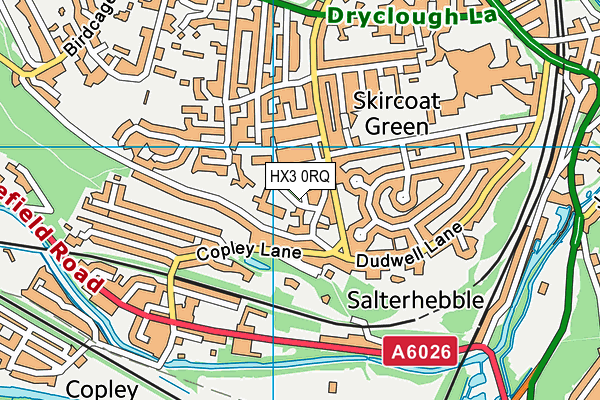 HX3 0RQ map - OS VectorMap District (Ordnance Survey)