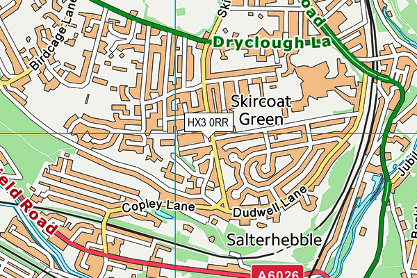 HX3 0RR map - OS VectorMap District (Ordnance Survey)