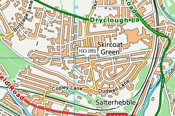 HX3 0RS map - OS VectorMap District (Ordnance Survey)