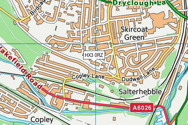 Ravenscliffe High School map (HX3 0RZ) - OS VectorMap District (Ordnance Survey)