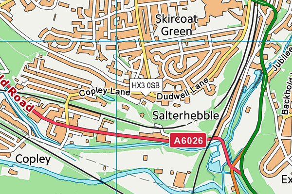 HX3 0SB map - OS VectorMap District (Ordnance Survey)