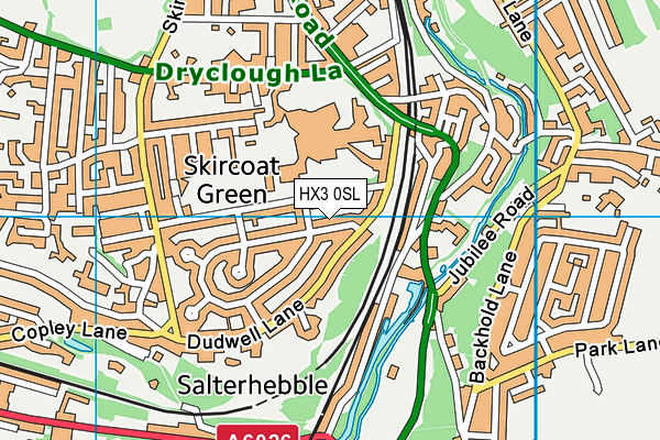 HX3 0SL map - OS VectorMap District (Ordnance Survey)