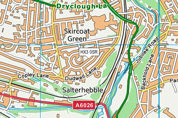 HX3 0SR map - OS VectorMap District (Ordnance Survey)