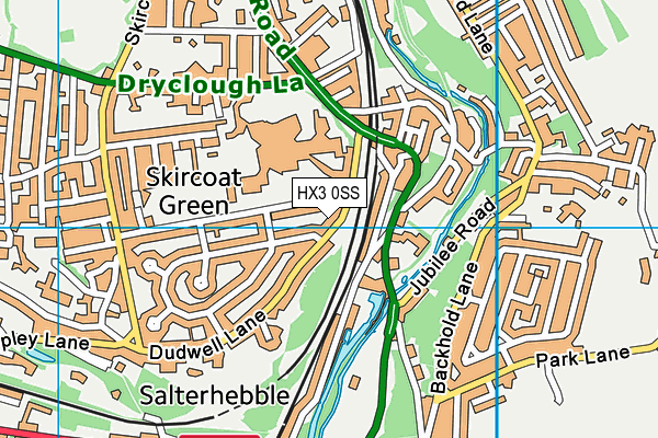 HX3 0SS map - OS VectorMap District (Ordnance Survey)