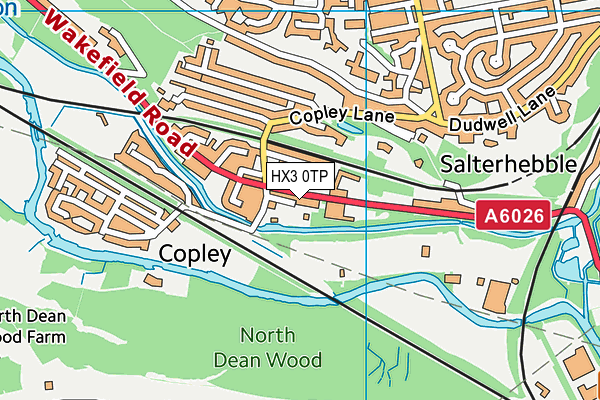 Copley Primary School map (HX3 0TP) - OS VectorMap District (Ordnance Survey)
