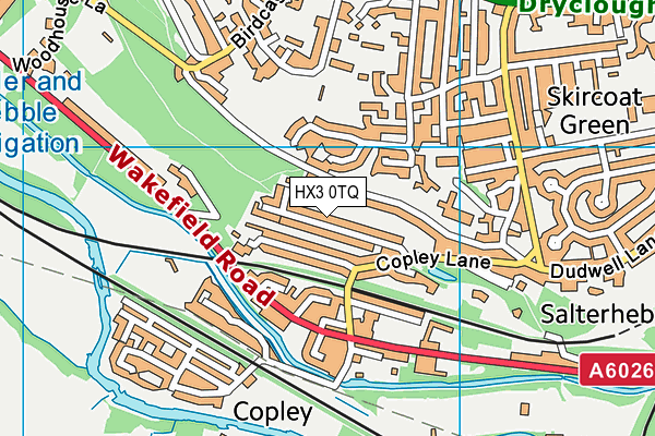 HX3 0TQ map - OS VectorMap District (Ordnance Survey)