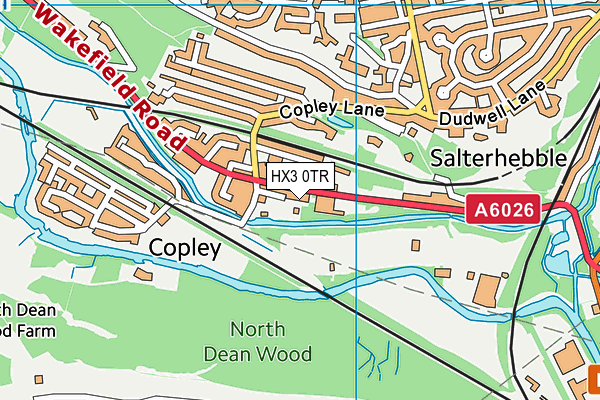 HX3 0TR map - OS VectorMap District (Ordnance Survey)