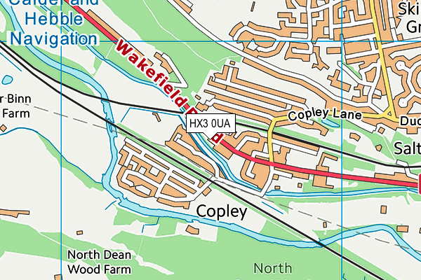 HX3 0UA map - OS VectorMap District (Ordnance Survey)