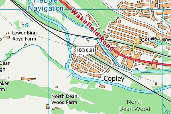 HX3 0UH map - OS VectorMap District (Ordnance Survey)