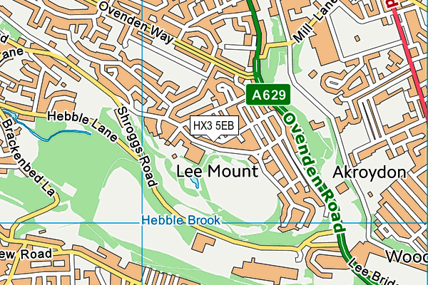 Lee Mount Primary School map (HX3 5EB) - OS VectorMap District (Ordnance Survey)