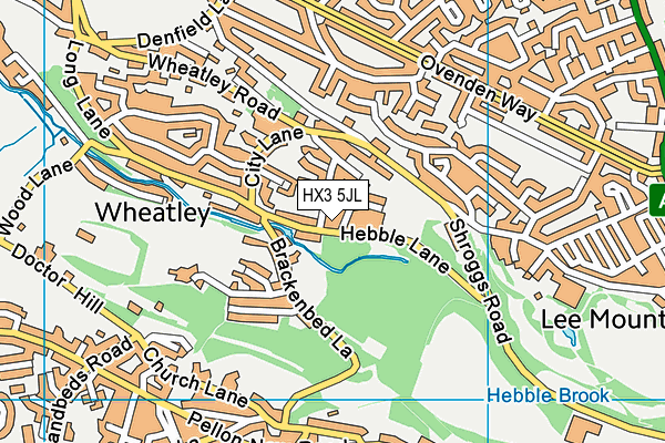 HX3 5JL map - OS VectorMap District (Ordnance Survey)