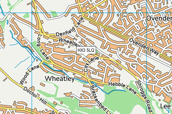 HX3 5LQ map - OS VectorMap District (Ordnance Survey)
