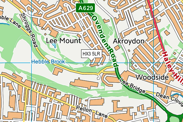 HX3 5LR map - OS VectorMap District (Ordnance Survey)