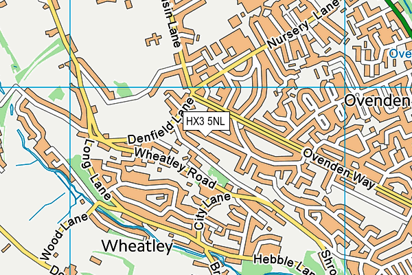 HX3 5NL map - OS VectorMap District (Ordnance Survey)