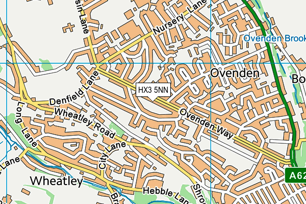 HX3 5NN map - OS VectorMap District (Ordnance Survey)