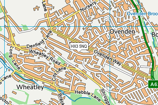 HX3 5NQ map - OS VectorMap District (Ordnance Survey)