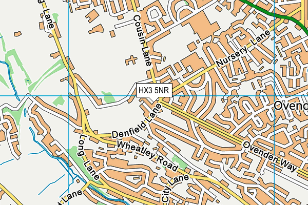 HX3 5NR map - OS VectorMap District (Ordnance Survey)