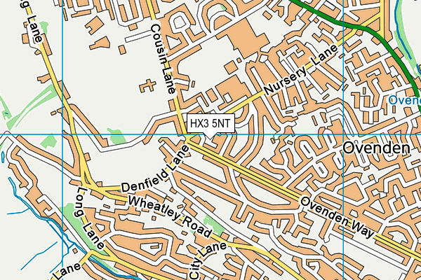 HX3 5NT map - OS VectorMap District (Ordnance Survey)