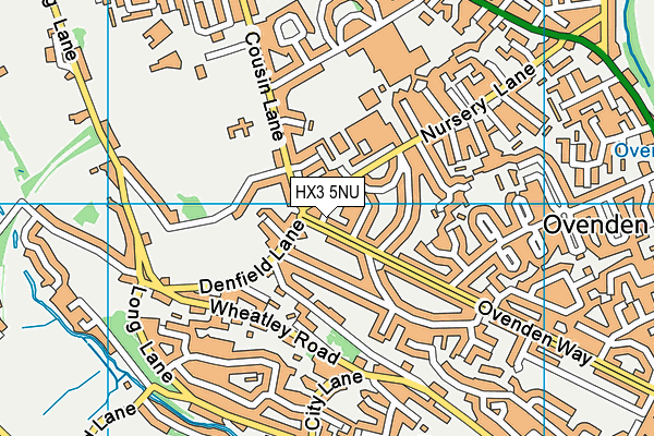 HX3 5NU map - OS VectorMap District (Ordnance Survey)