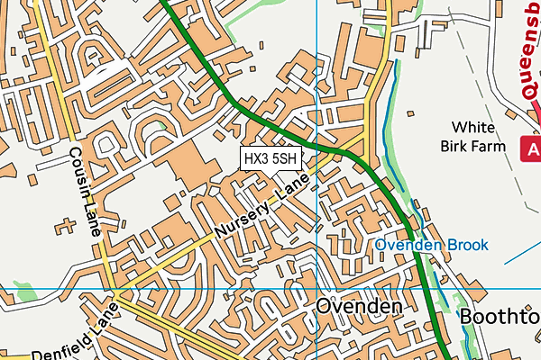 HX3 5SH map - OS VectorMap District (Ordnance Survey)