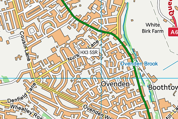 HX3 5SR map - OS VectorMap District (Ordnance Survey)