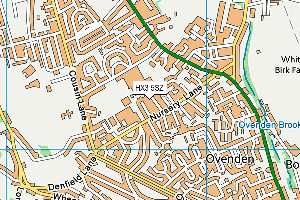 HX3 5SZ map - OS VectorMap District (Ordnance Survey)