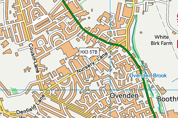 HX3 5TB map - OS VectorMap District (Ordnance Survey)