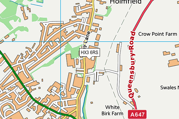 HX3 6RS map - OS VectorMap District (Ordnance Survey)