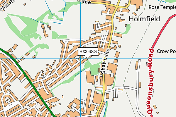 HX3 6SG map - OS VectorMap District (Ordnance Survey)