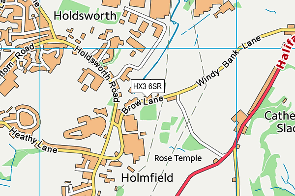 HX3 6SR map - OS VectorMap District (Ordnance Survey)