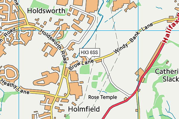 HX3 6SS map - OS VectorMap District (Ordnance Survey)