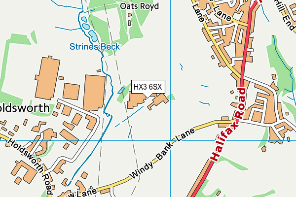 HX3 6SX map - OS VectorMap District (Ordnance Survey)