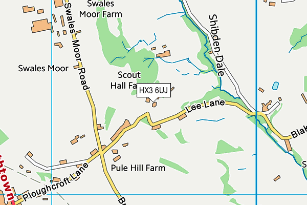 HX3 6UJ map - OS VectorMap District (Ordnance Survey)