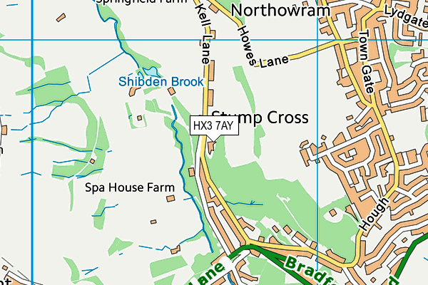 Salterlee Primary School map (HX3 7AY) - OS VectorMap District (Ordnance Survey)