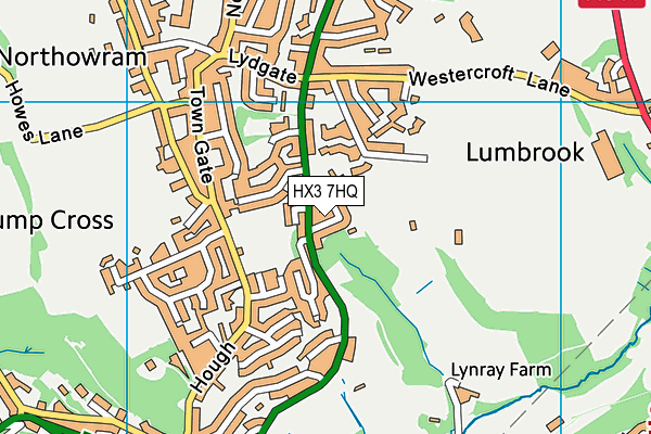 HX3 7HQ map - OS VectorMap District (Ordnance Survey)