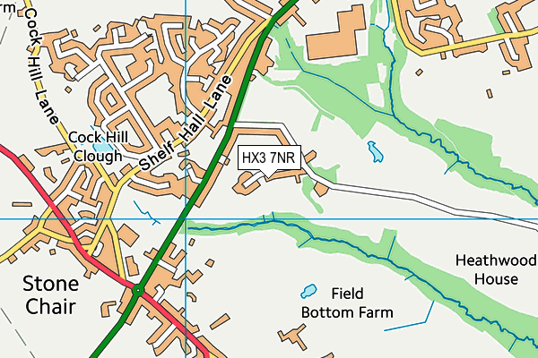 HX3 7NR map - OS VectorMap District (Ordnance Survey)