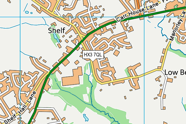 HX3 7QL map - OS VectorMap District (Ordnance Survey)